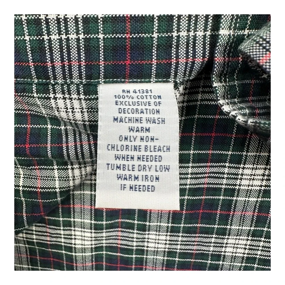 Polo Ralph Lauren Shirt Men XL Green White Black Red Tartan Plaid Classic Preppy